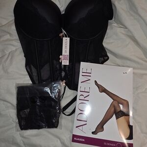 Adore Me Black Lingerie Set